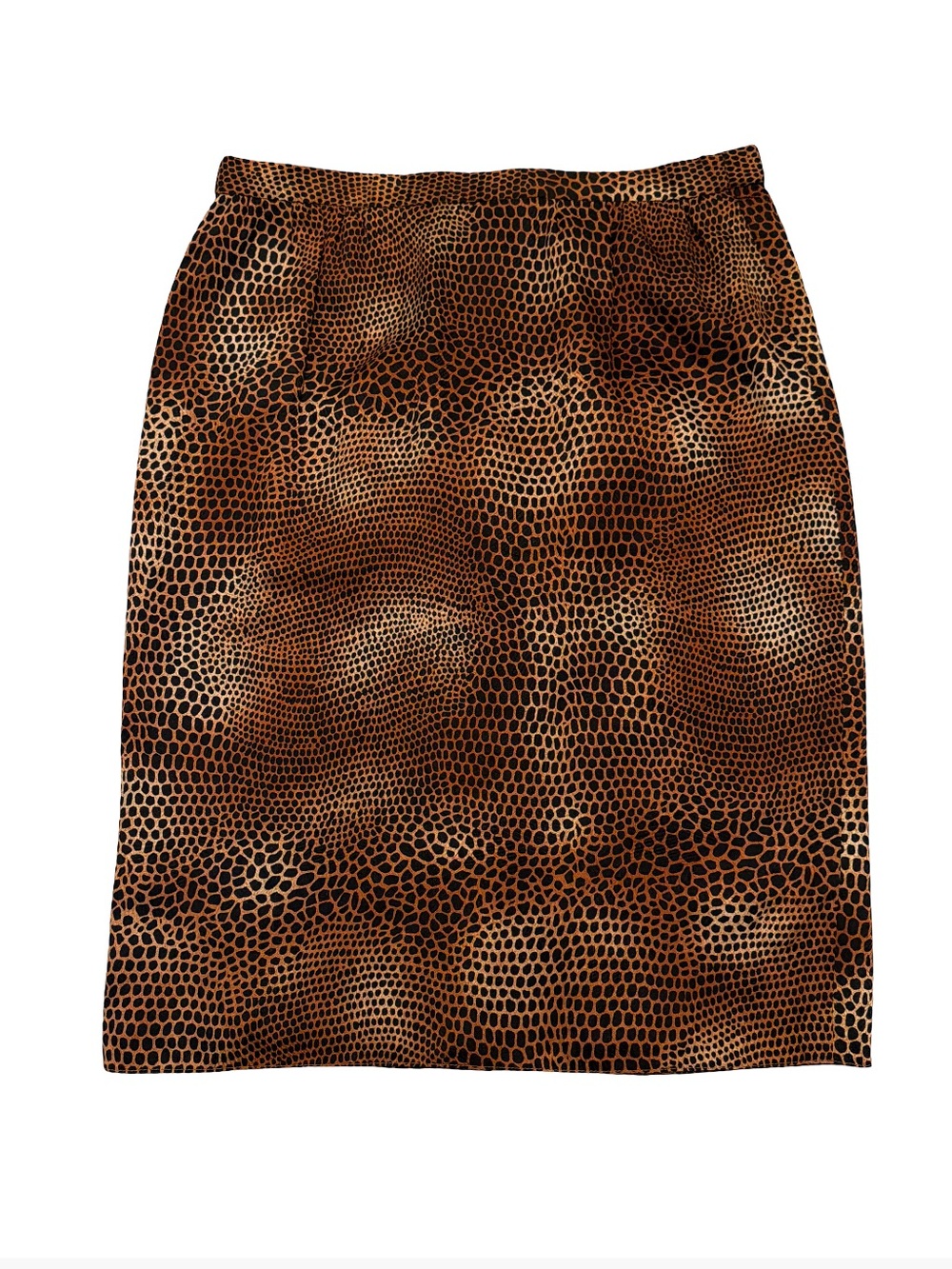 100% silk Raul Blanco size 12 anima print skirt